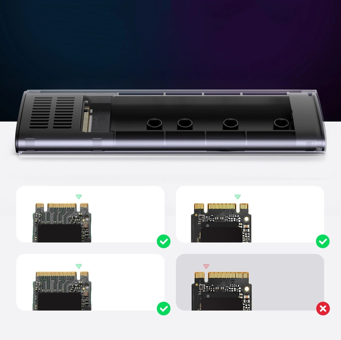 Ugreen USB-C Female to M.2 M-Key 10G Enclosure C TO C Cable 50cm, CM400 Ugreen USB-C Female to M.2 M-Key 10G Enclosure C TO C Cable 50cm, CM400
